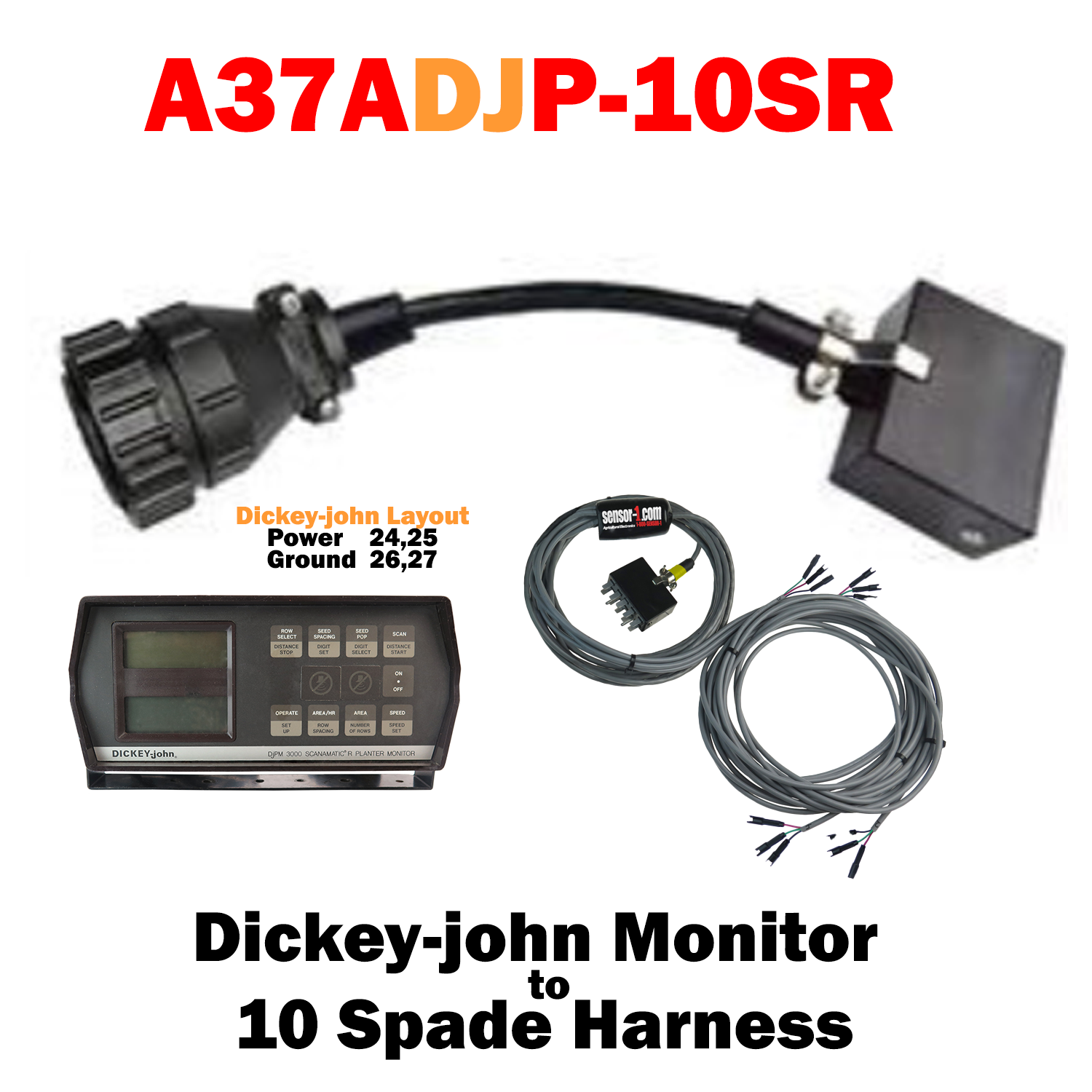 Connect to 37 Pin Monitor to Different Type of Harness Adapter