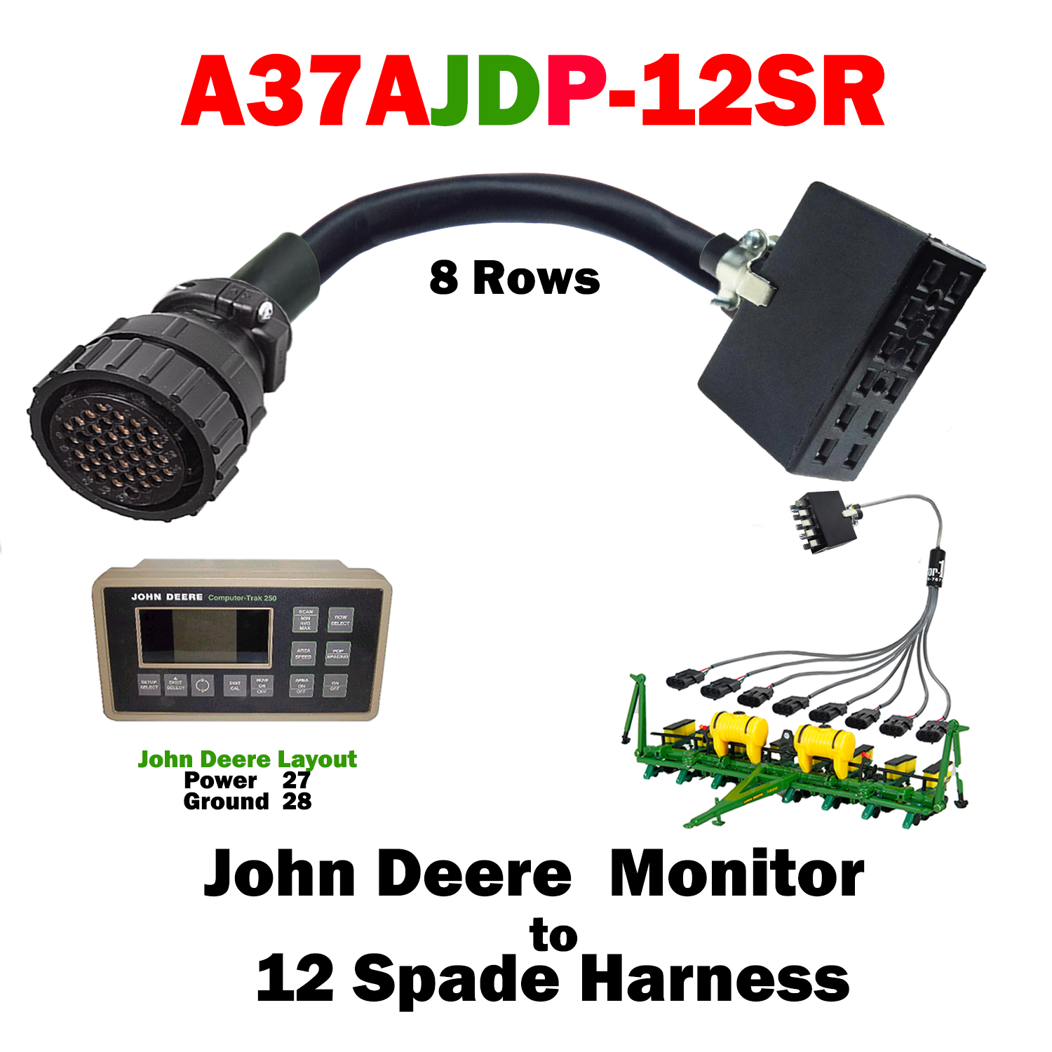 Connect to 37 Pin Monitor to Different Type of Harness Adapter