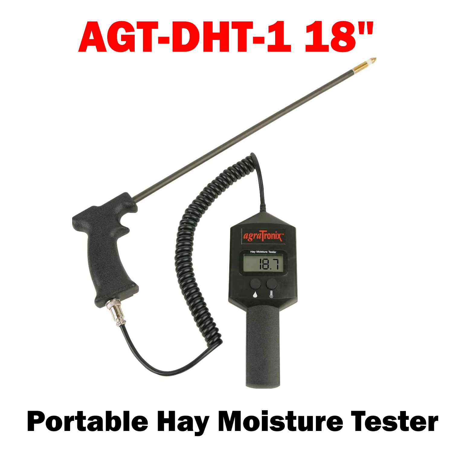 AGT-DHT-1 18" PROBE | Portable Hay Moisture Tester