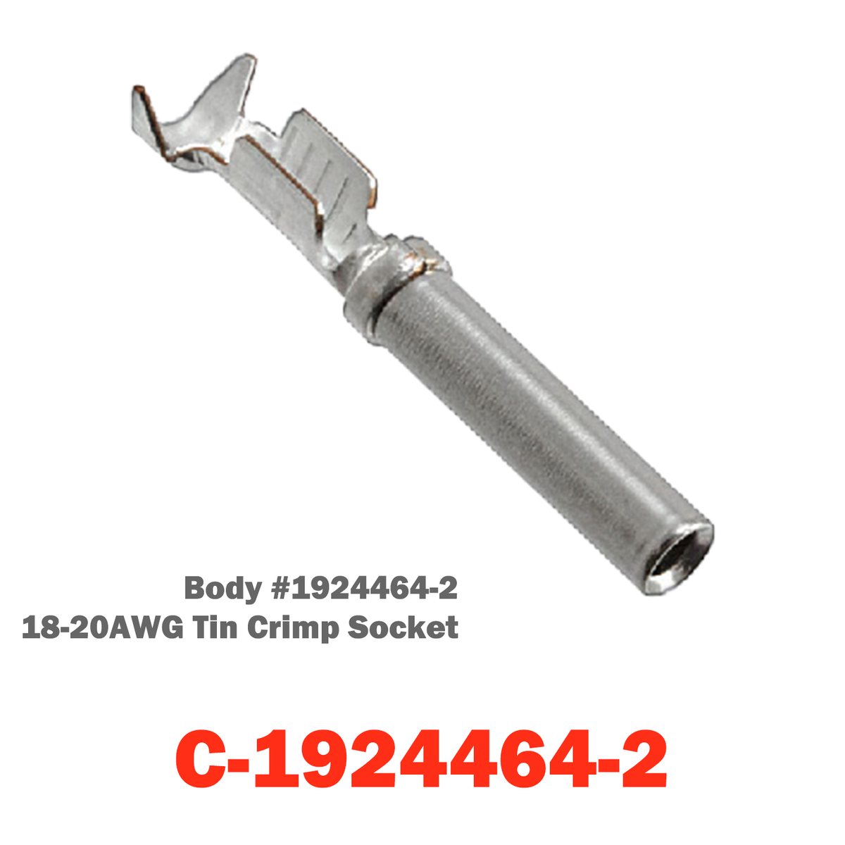 Primp Socket 18-20AWG Tin Crimp Socket | C-1924464-2