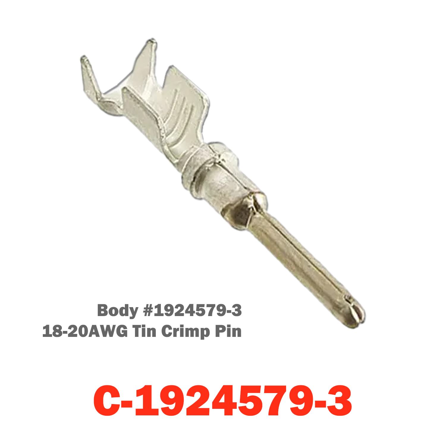 18-20AWG Tin Crimp Pins | C-1924579-3
