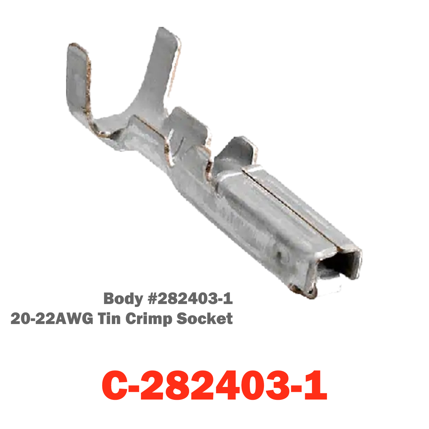 20-22AWG Tin Crimp Socket | C-282403-1