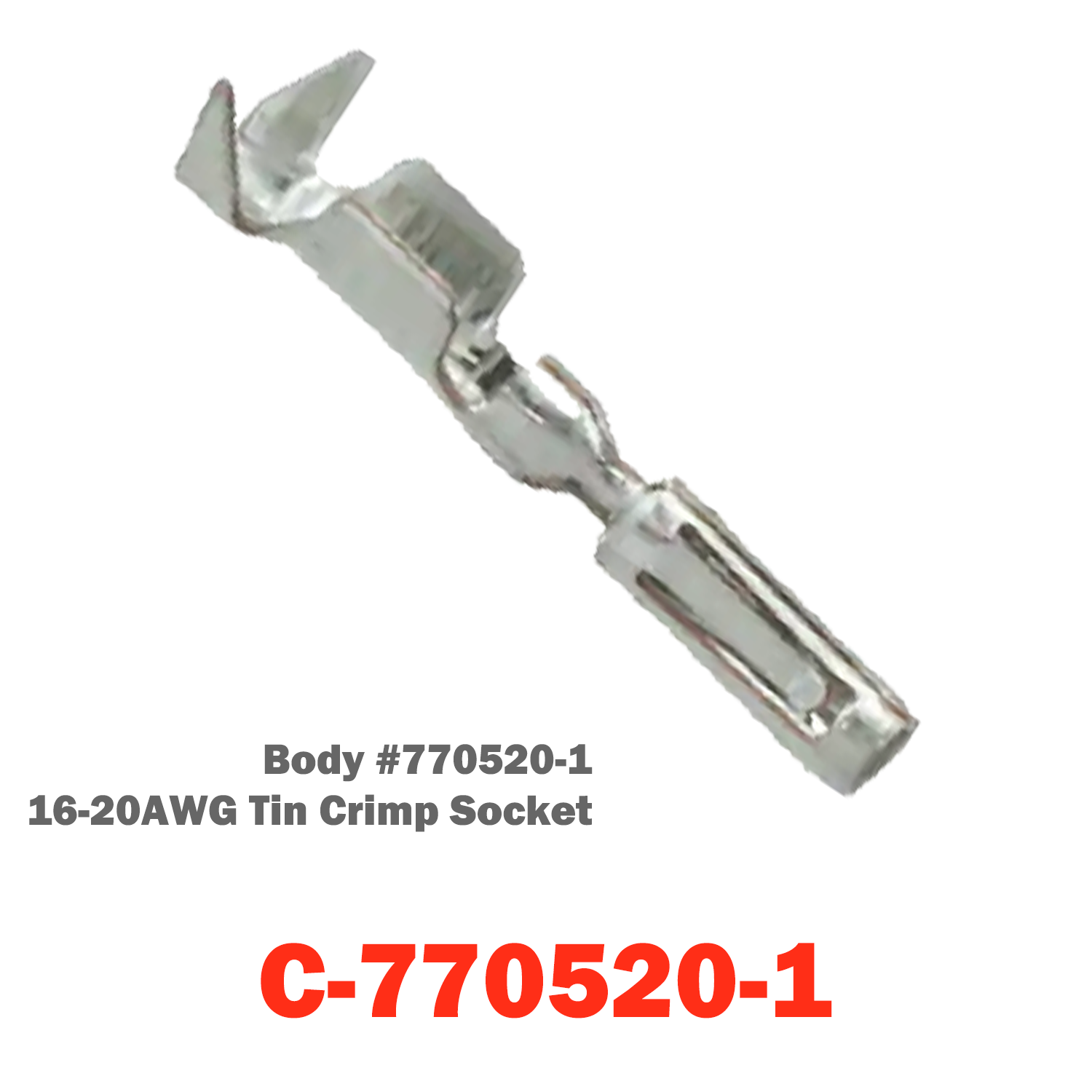 16-20AWG Tin Crimp Socket | C-770520-1