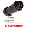 03 Pin AMP Receptacle | C-AMP03RSR