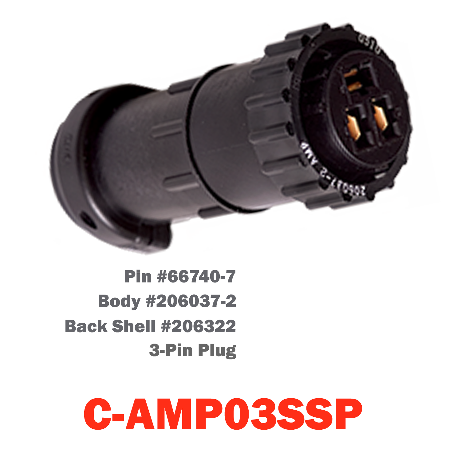 03 Pin AMP Plug | C-AMP03SSP