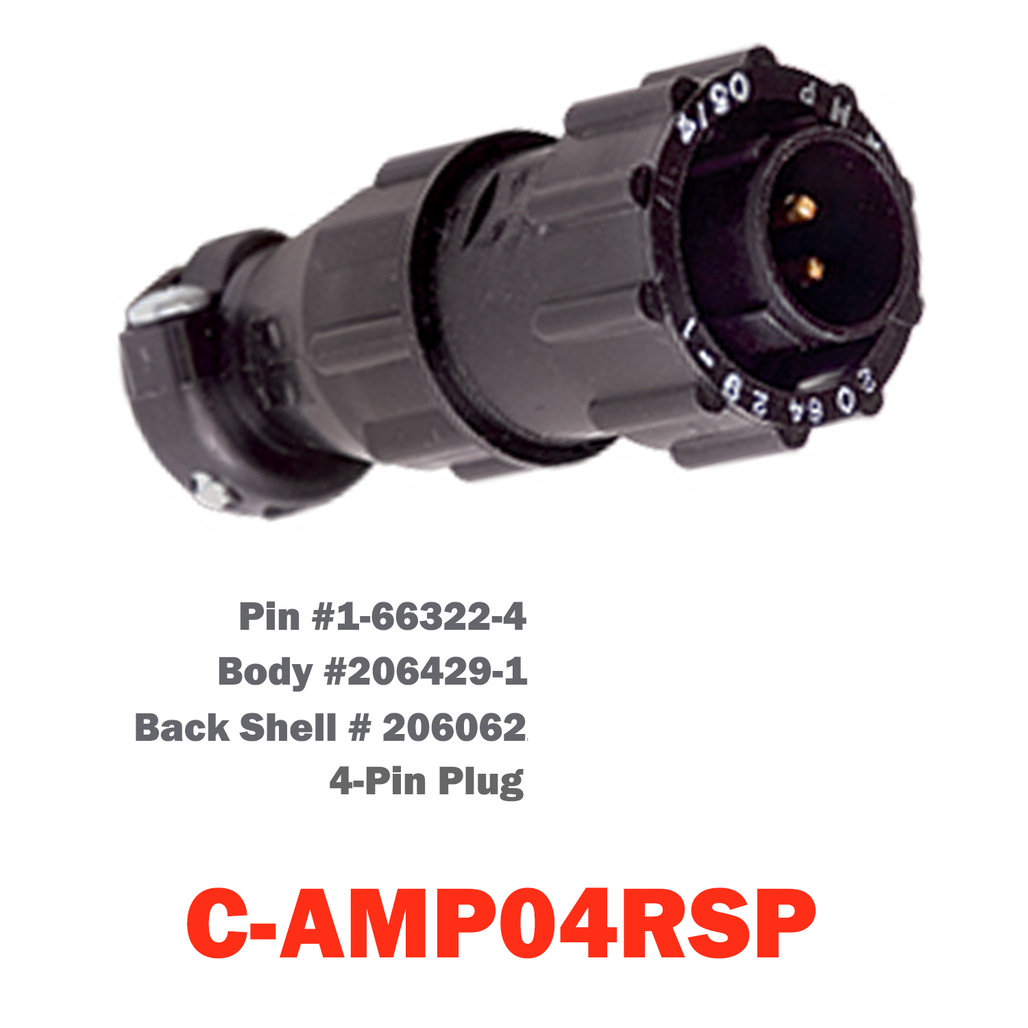 04 Pin AMP Plug | C-AMP04RSP