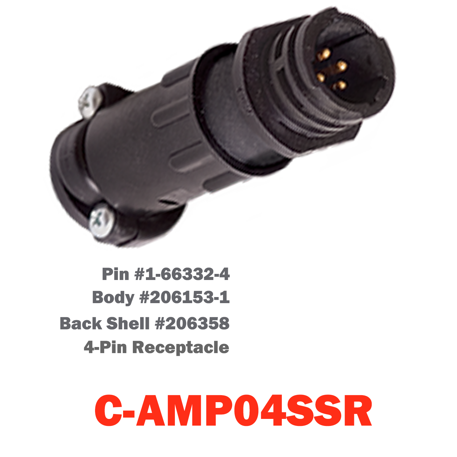 04 Pin AMP Receptacle | C-AMP04SSR