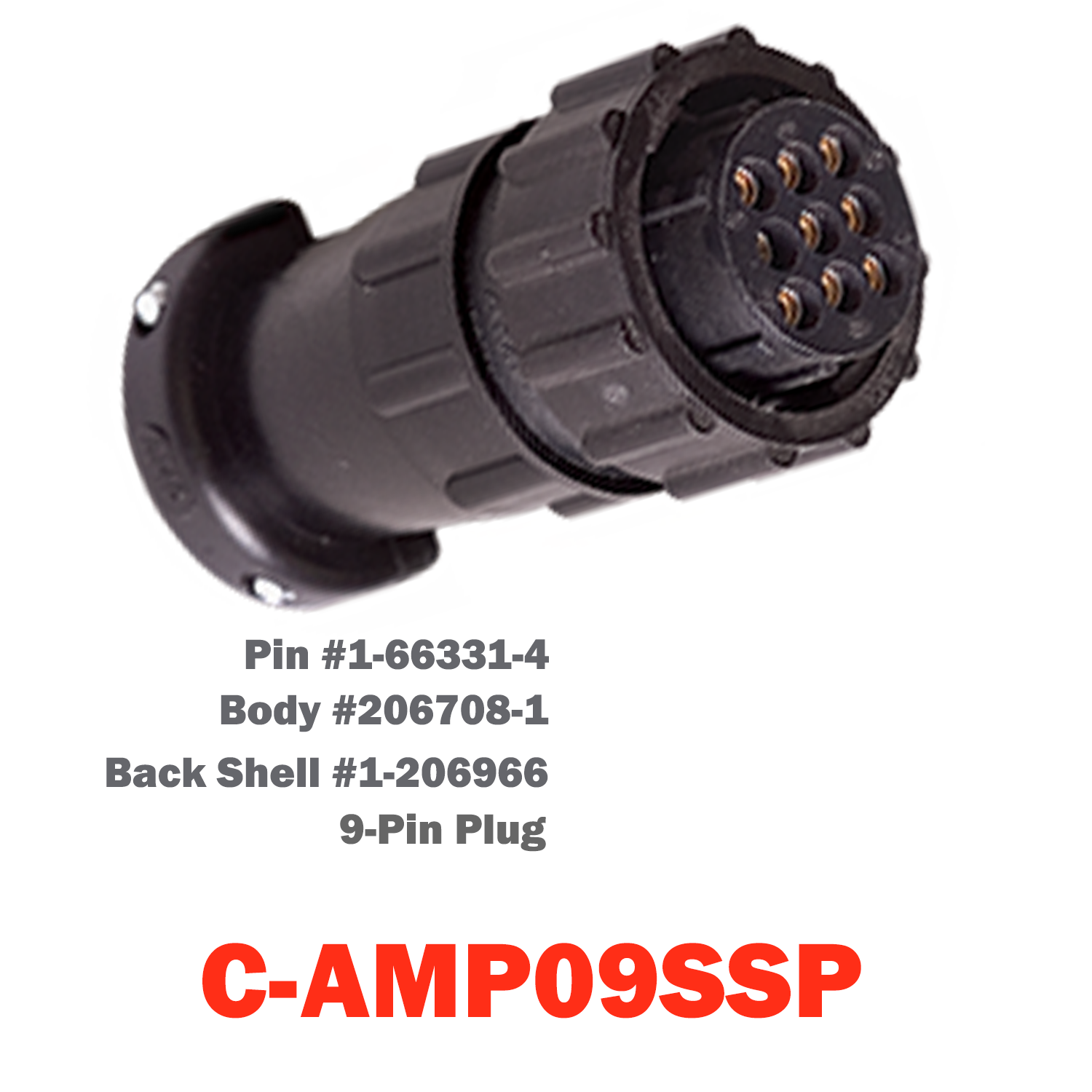 09 Pin AMP Plug | C-AMP09SSP