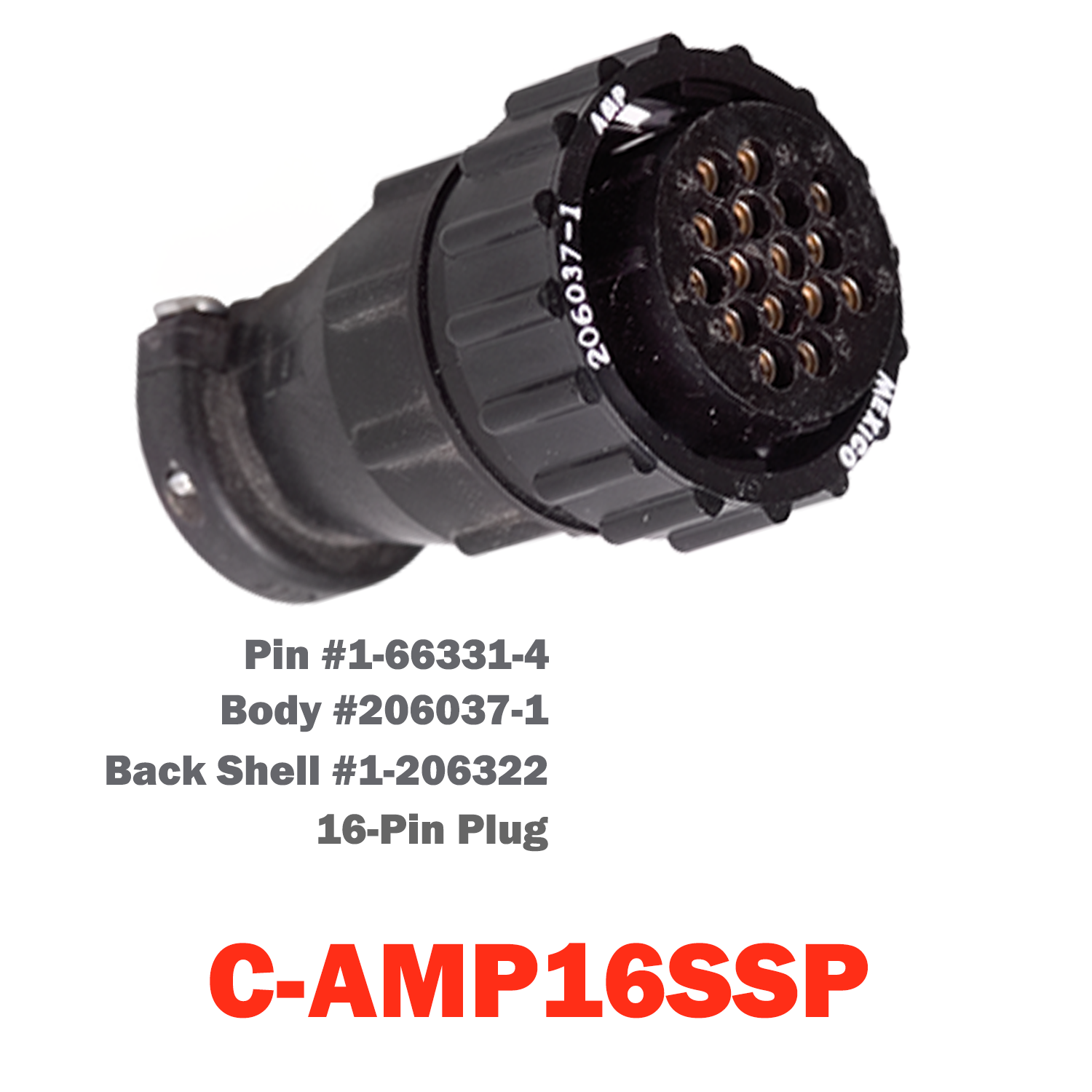 16 Pin AMP Plug | C-AMP16SSP