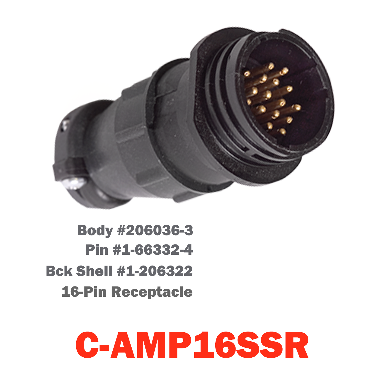 16 Pin AMP Receptacle | C-AMP16SSR