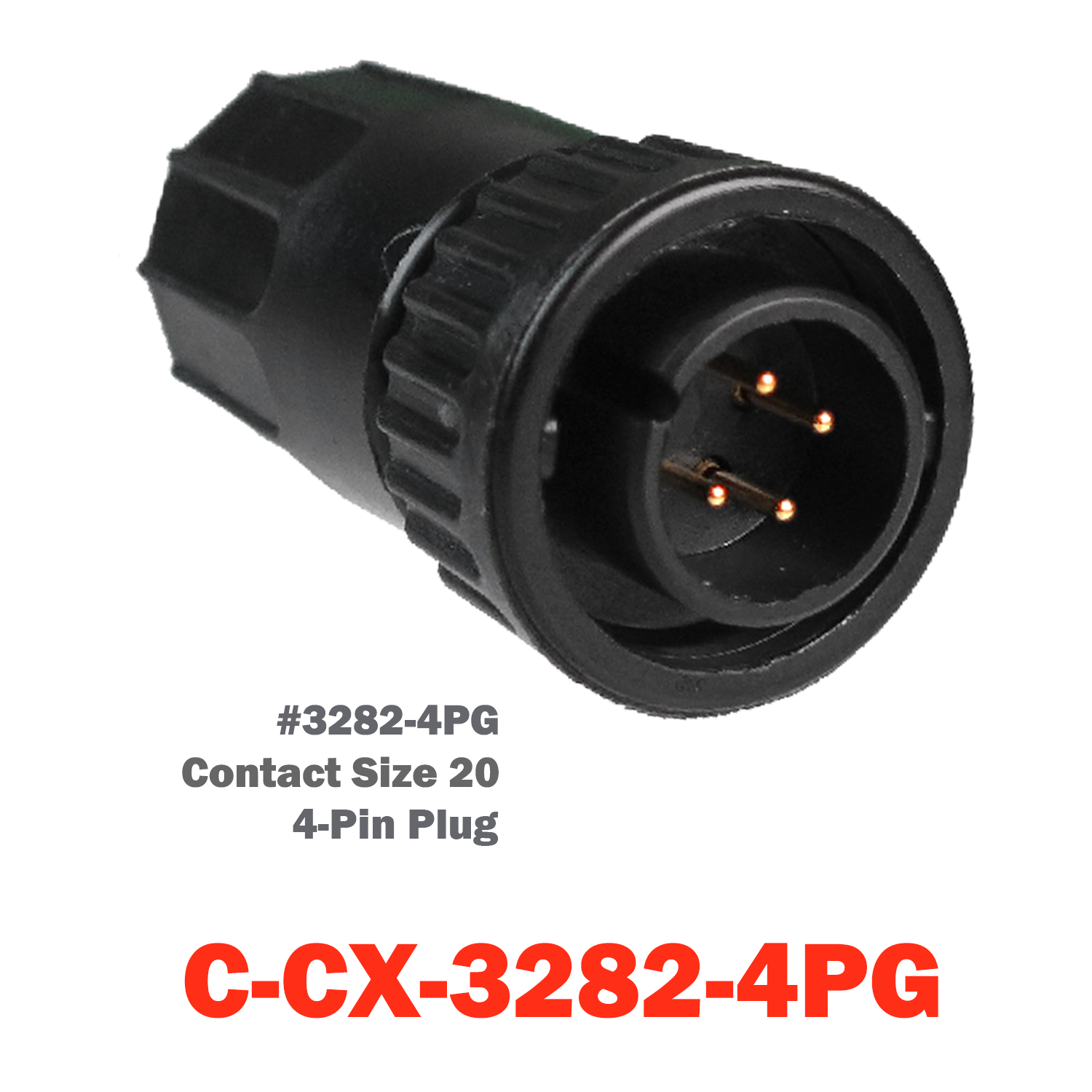 04 Pin Conxall Plug | C-CX-3282-4PG