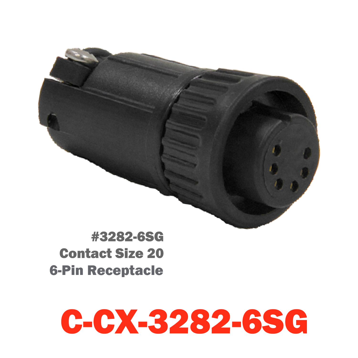 06 Pin Conxall Receptacle | C-CX-3282-6SG