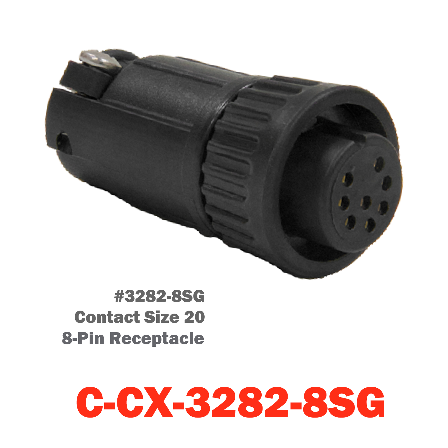 08 Pin Conxall Receptacle | C-CX-3282-8SG