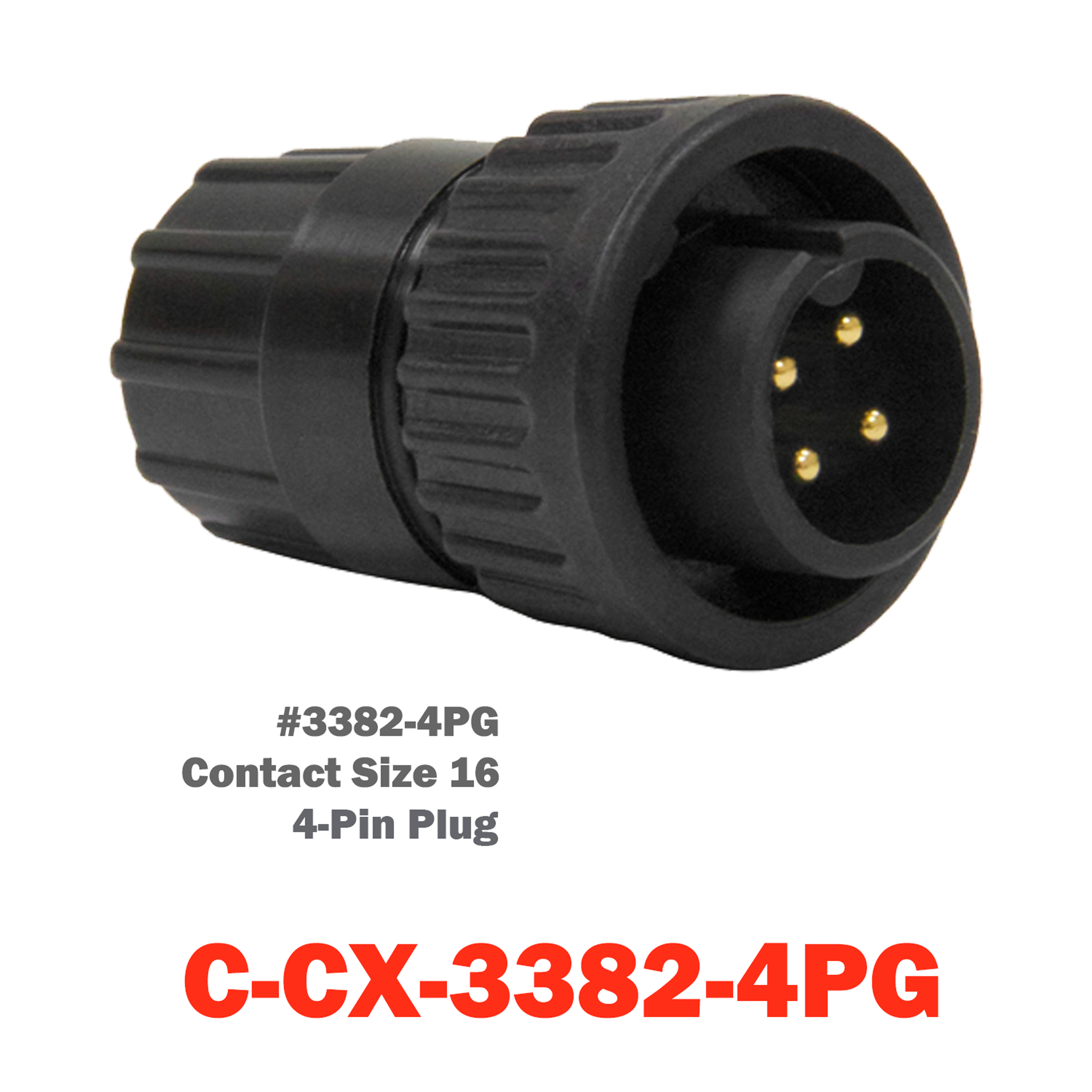 04 Pin Conxall Plug | C-CX-3382-4PG