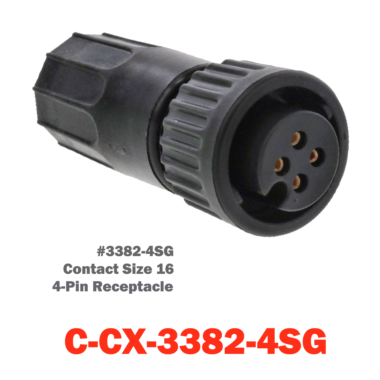 04 Pin Conxall Receptacle | C-CX-3382-4SG