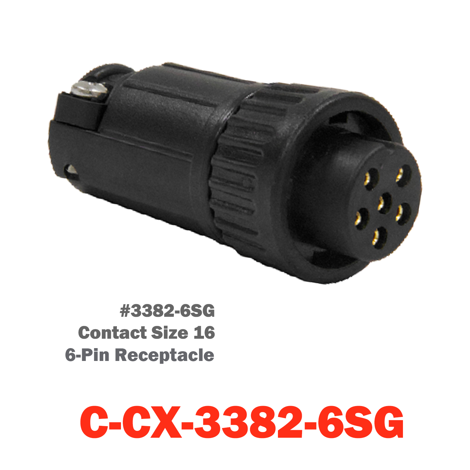 06 Pin Conxall Plug | C-CX-3382-6SG