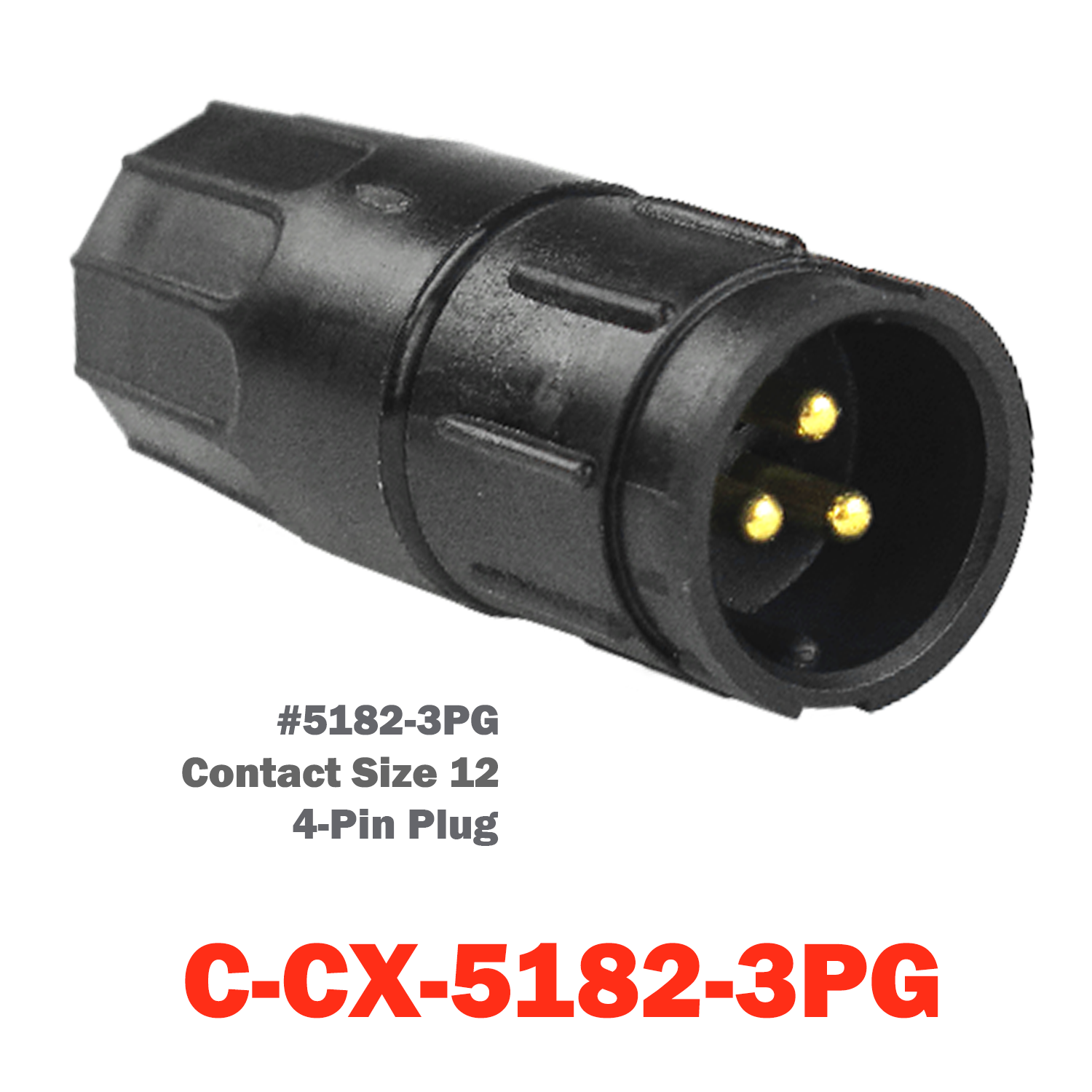 03 Pin Conxall Plug | C-CX-5182-3PG