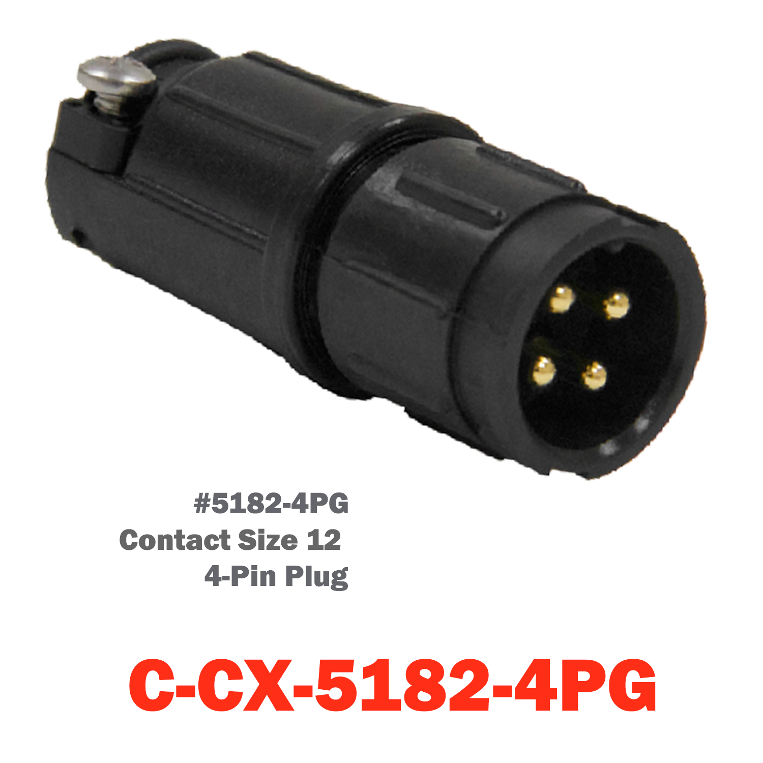 04 Pin Conxall Plug | C-CX-5182-4PG