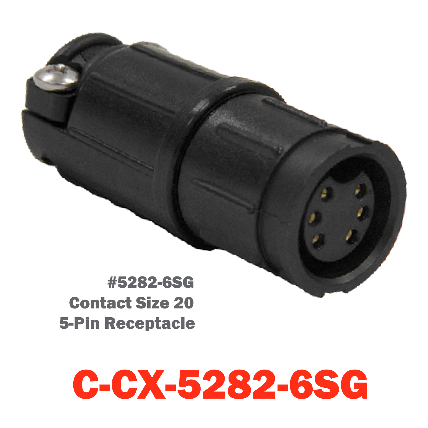 06 Pin Conxall Receptacle | C-CX-5282-6SG