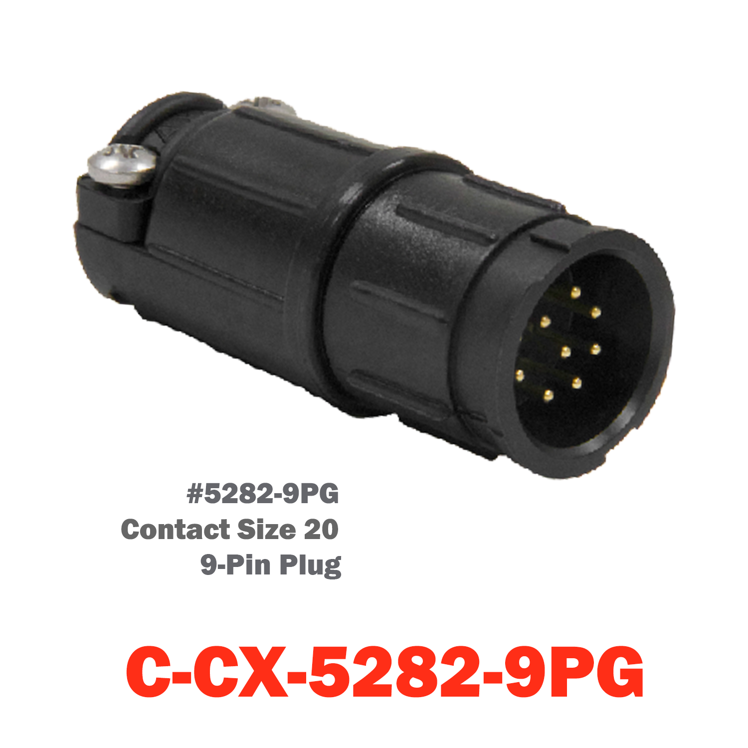 09 Pin Conxall Plug |  C-CX-5282-9PG