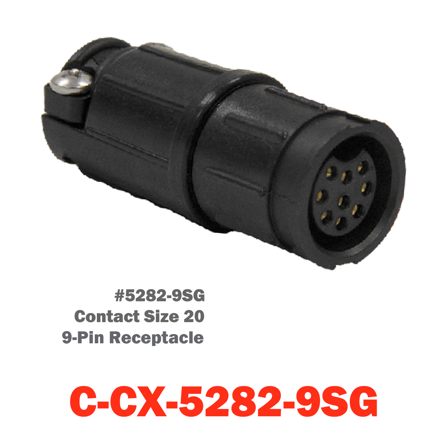09 Pin Conxall Receptacle | C-CX-5282-9SG