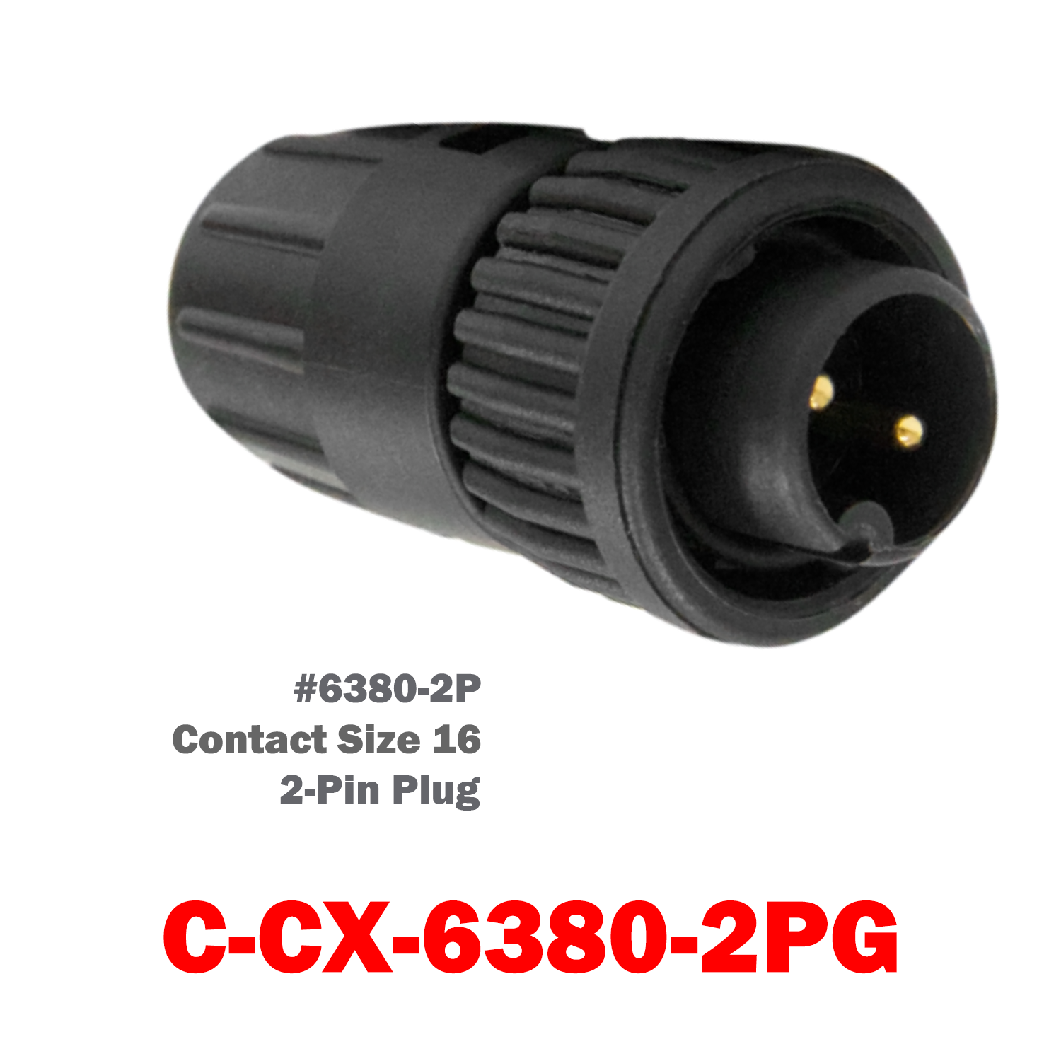 02 Pin Conxall  Receptacle | C-CX-6380-2P