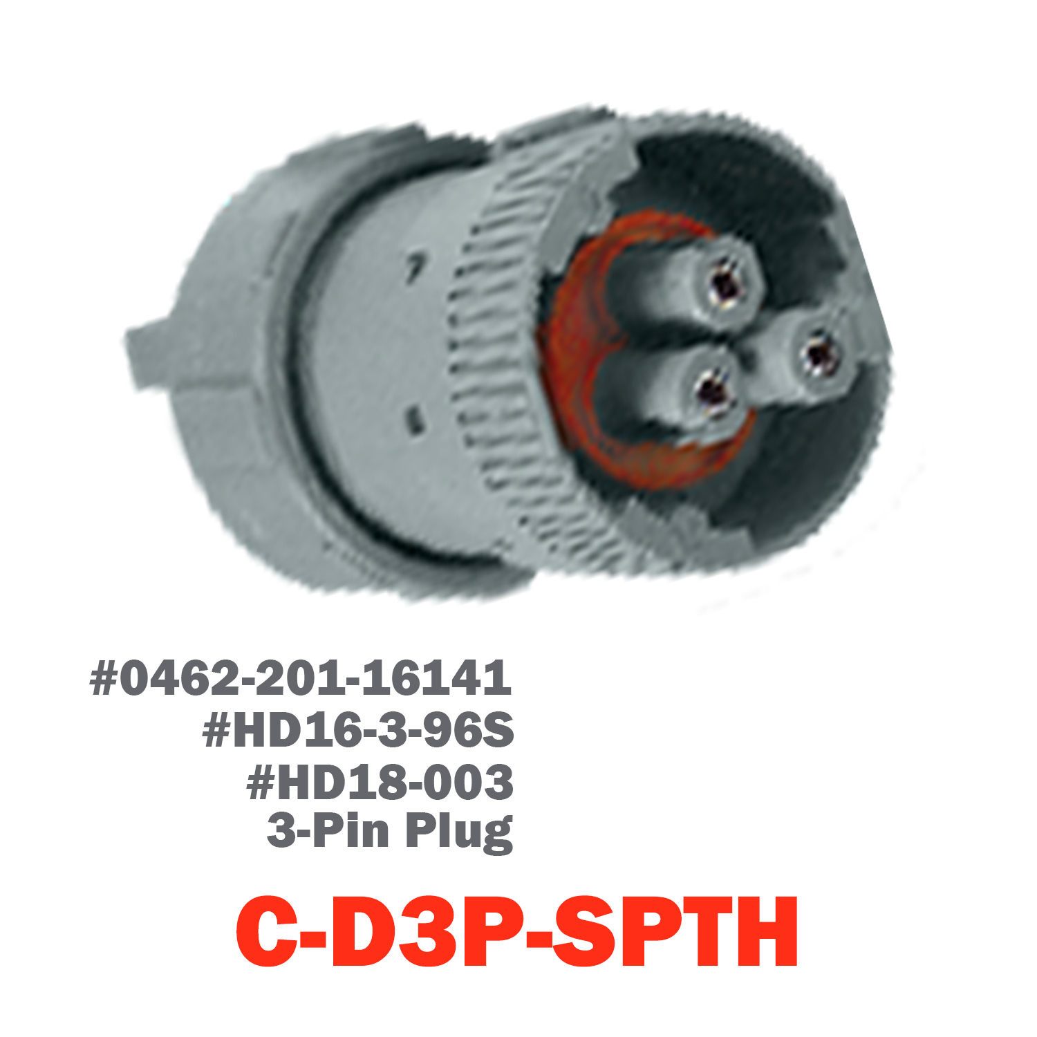 03 Pin Deutsch Plug | C-D3P-SPTH