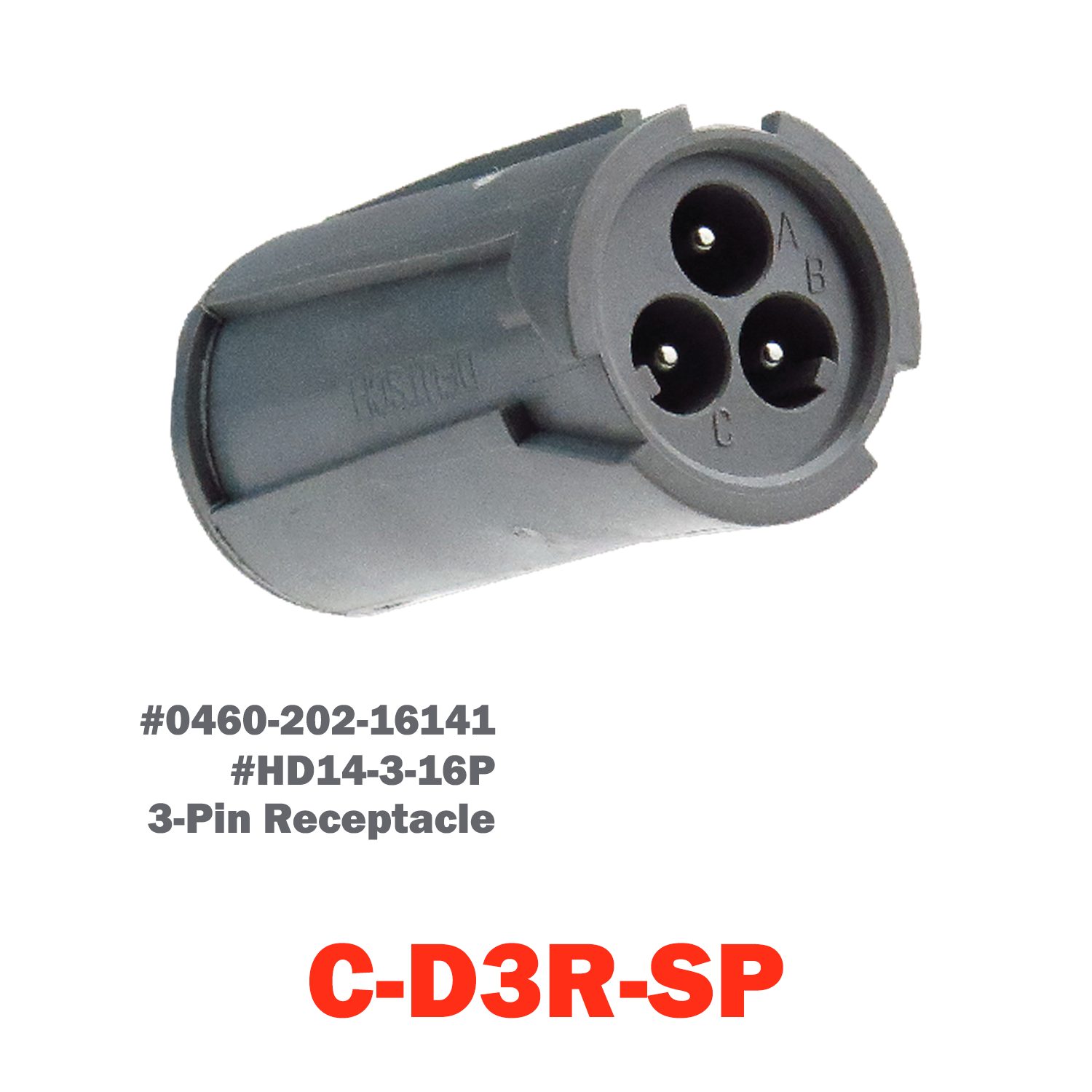 03 Pin Deutsch Receptacle | C-D3R-SP