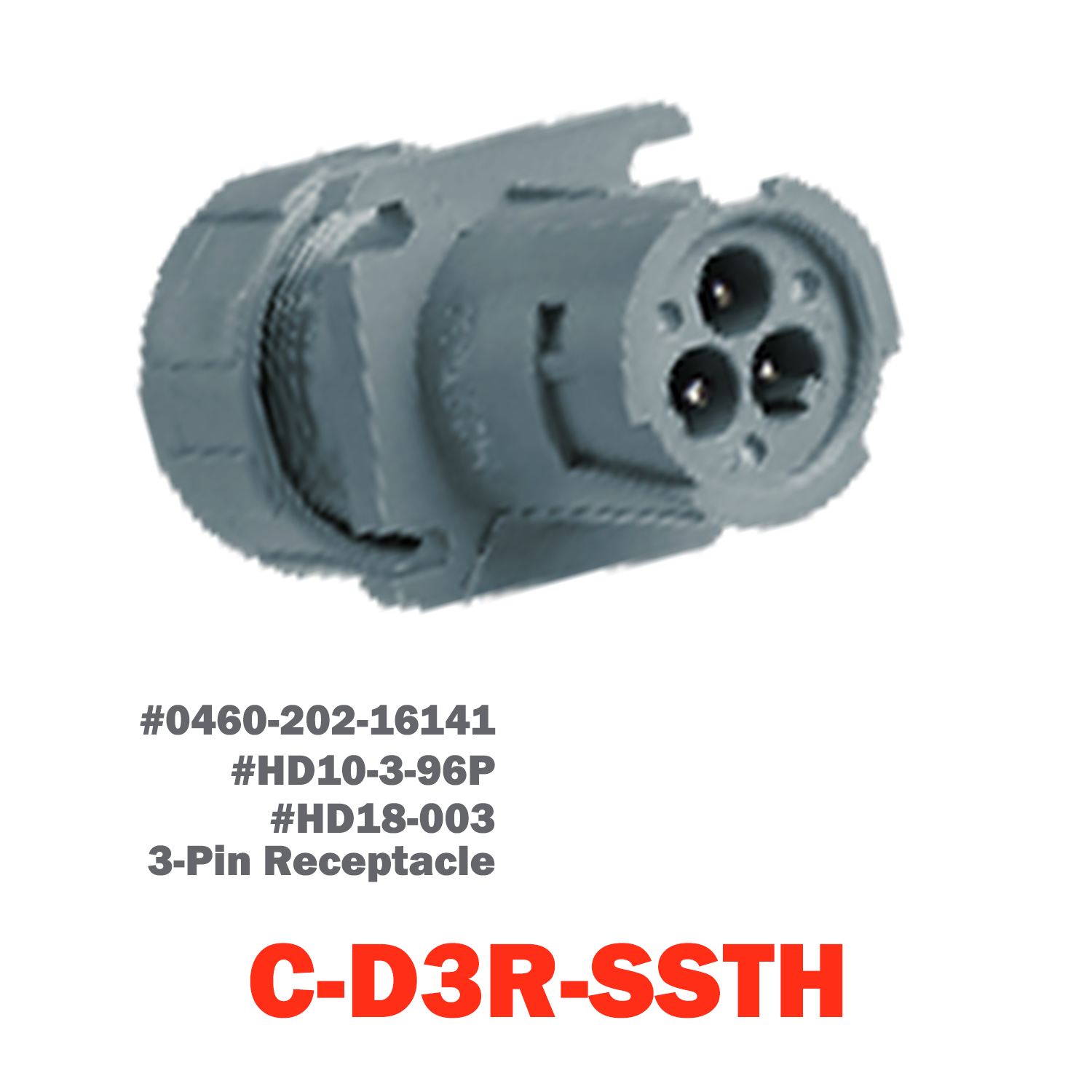 03 Pin Deutsch Receptacle | C-D3R-SSTH