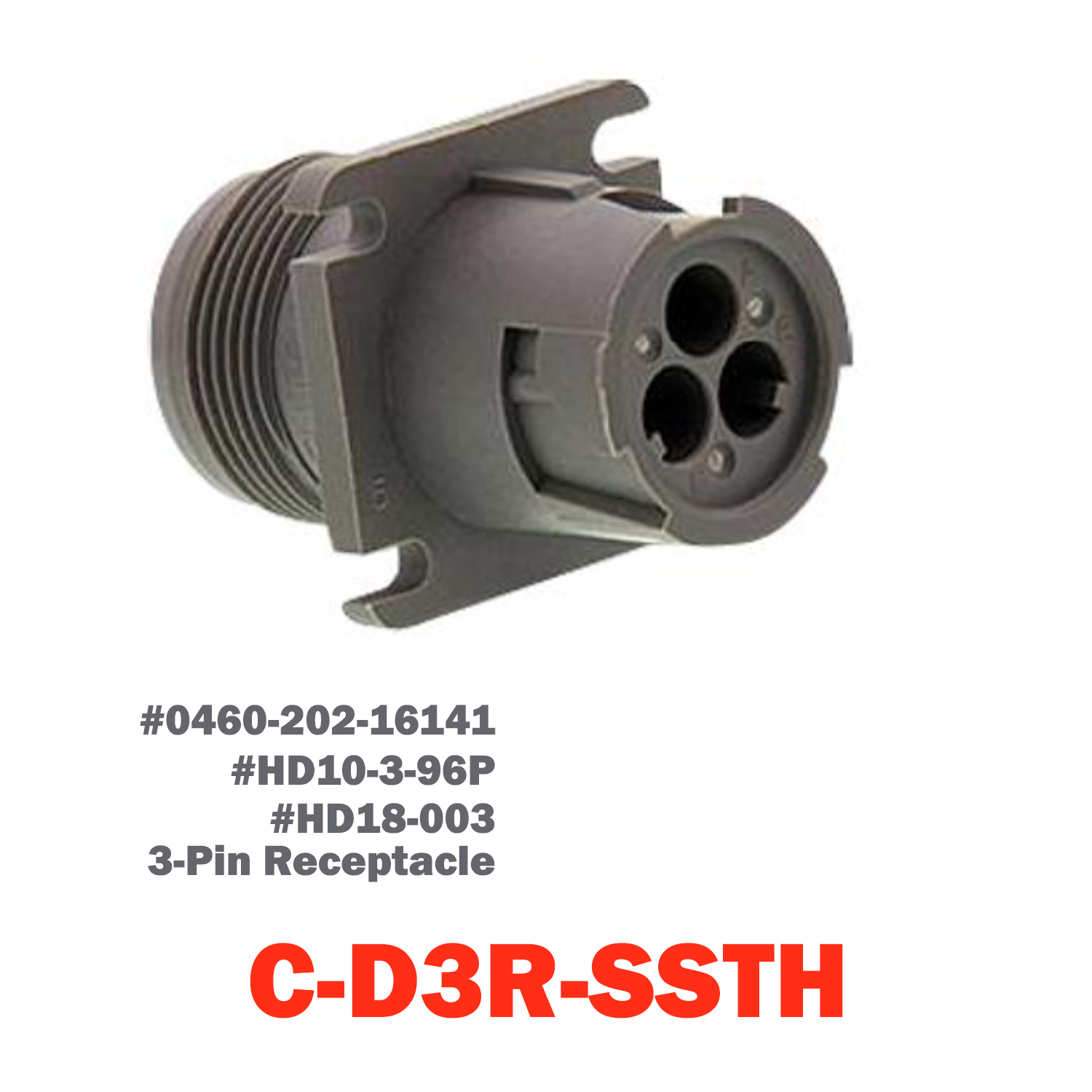 03 Pin Deutsch Receptacle | C-D3R-SSTH
