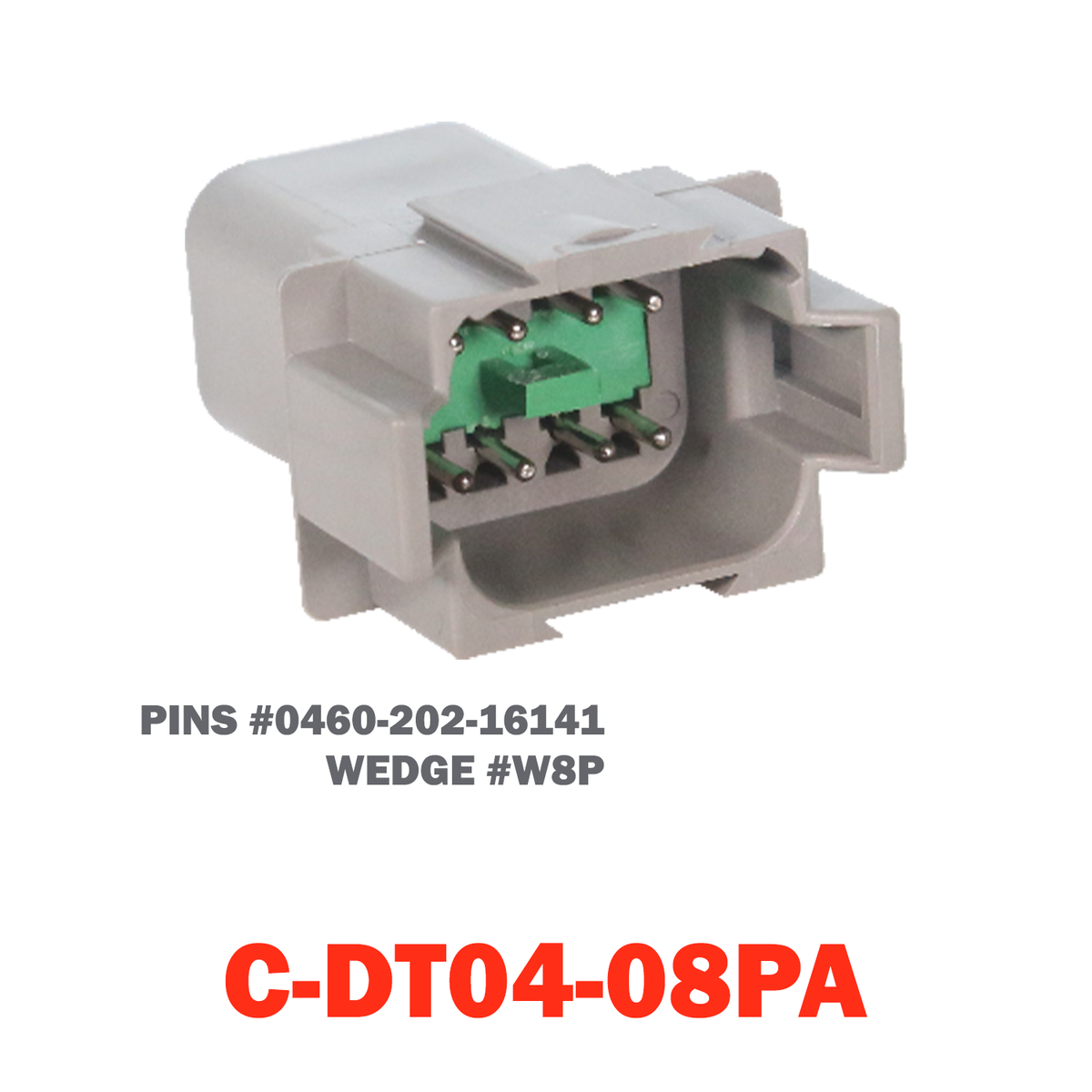 08 Pin Deutsch Receptacle | C-DT04-08PA 08 Pin Deutsch Receptacle | C-DT04-08PA