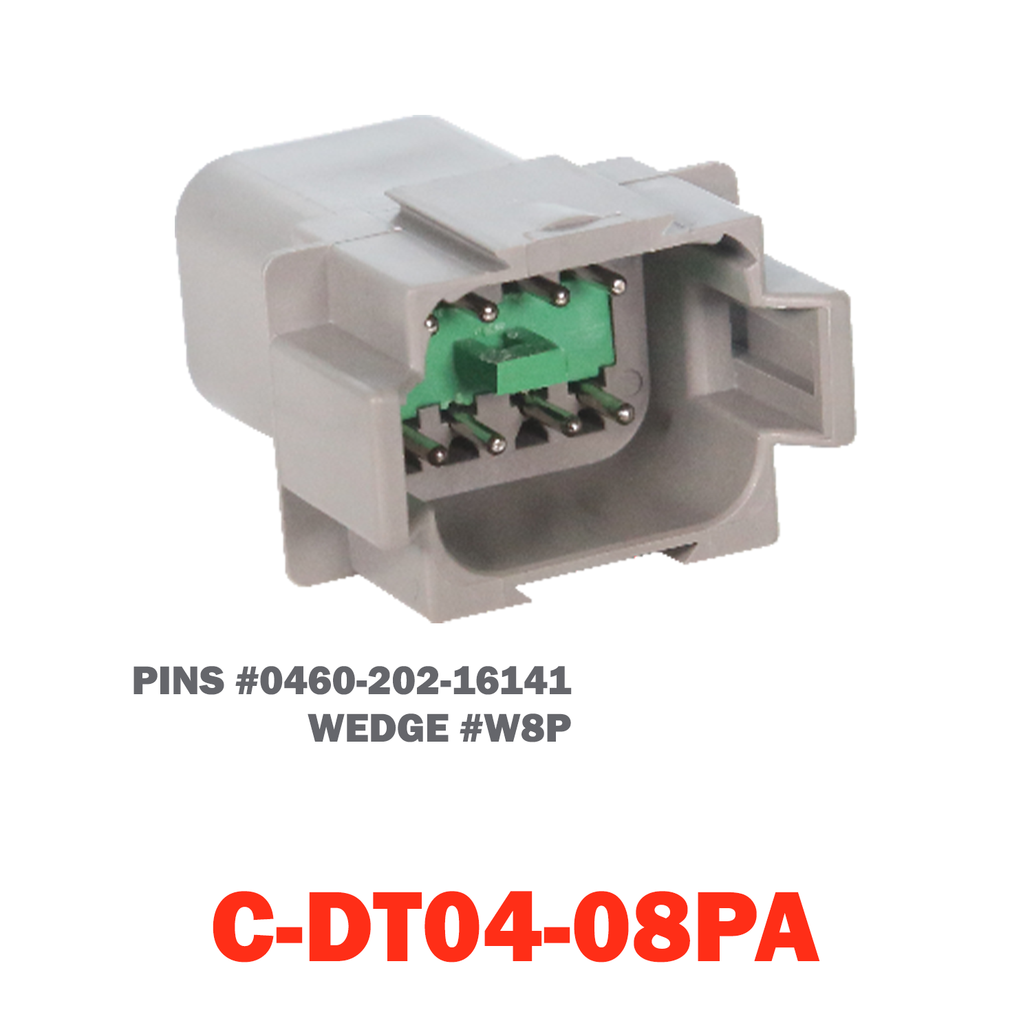 08 Pin Deutsch Receptacle | C-DT04-08PA