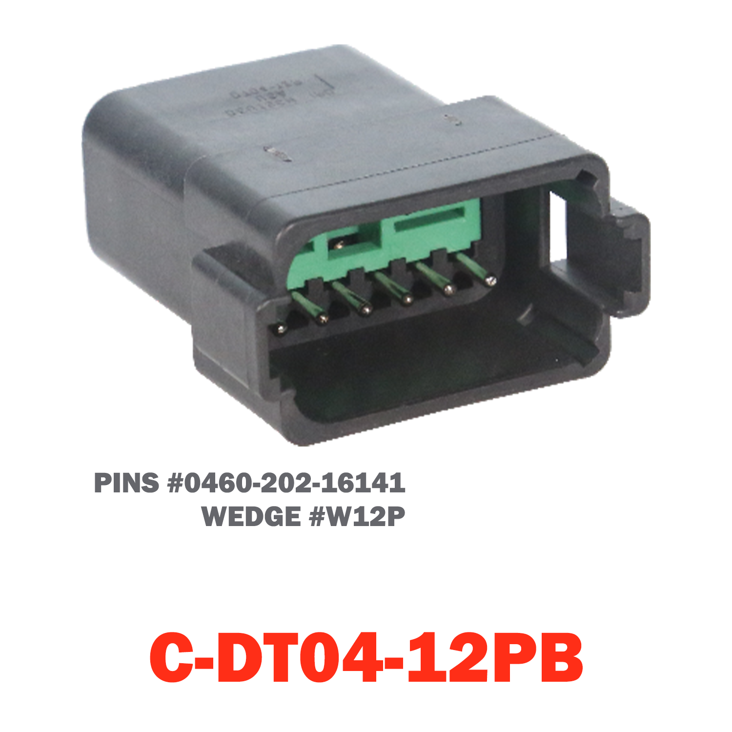 12 Pin Deutsch Receptacle | C-DT04-12PB
