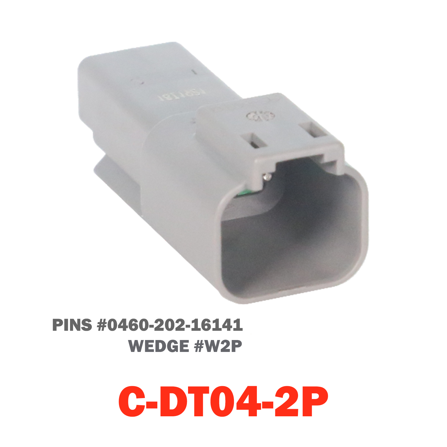 02 Pin Deutsch Receptacle | C-DT04-02P