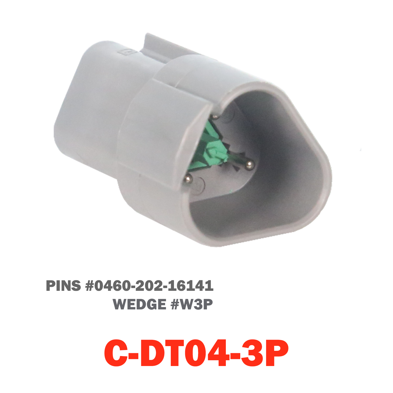 03 Pin Deutsch Receptacle | C-DT04-03P