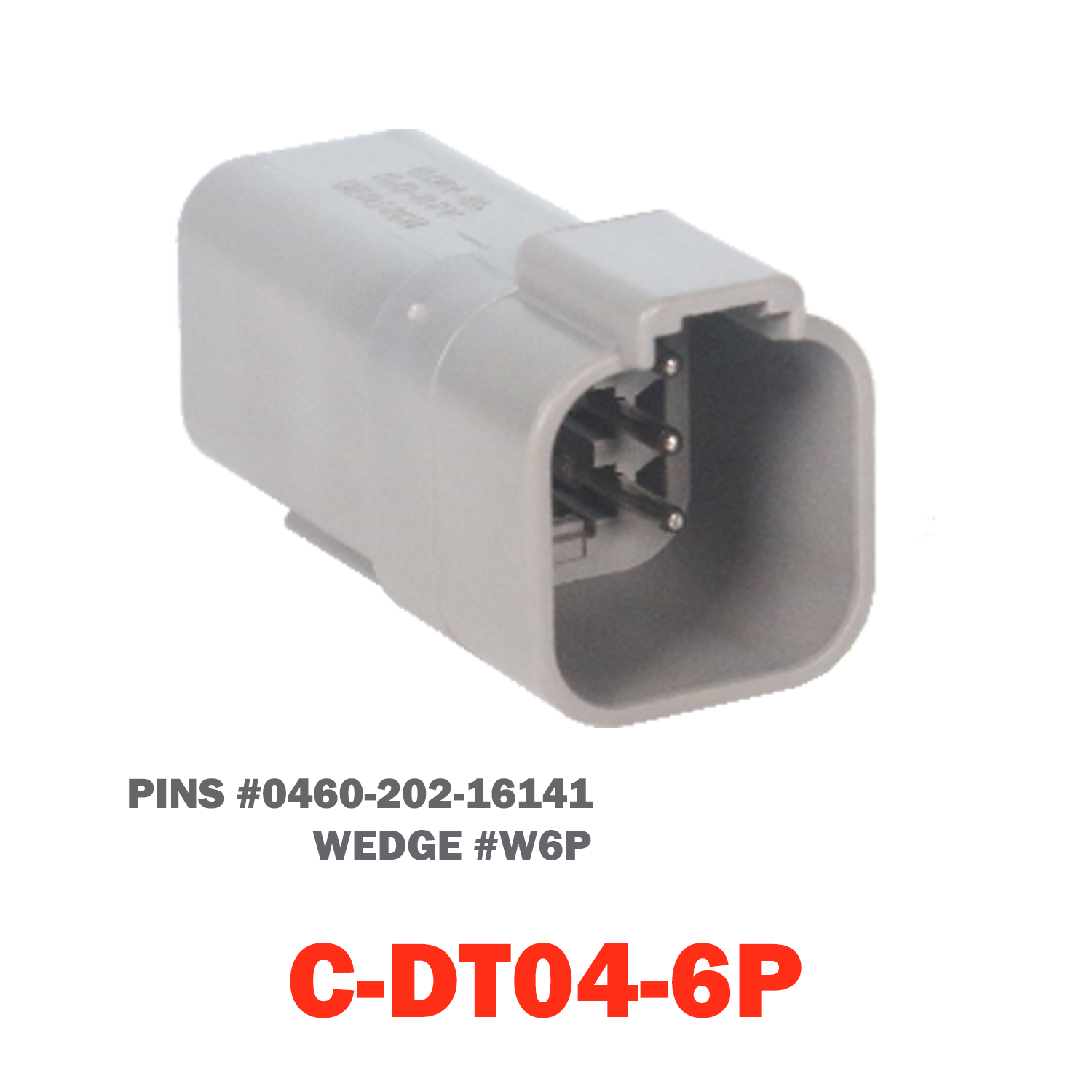 06 Pin Deutsch Receptacle | C-DT04-06P