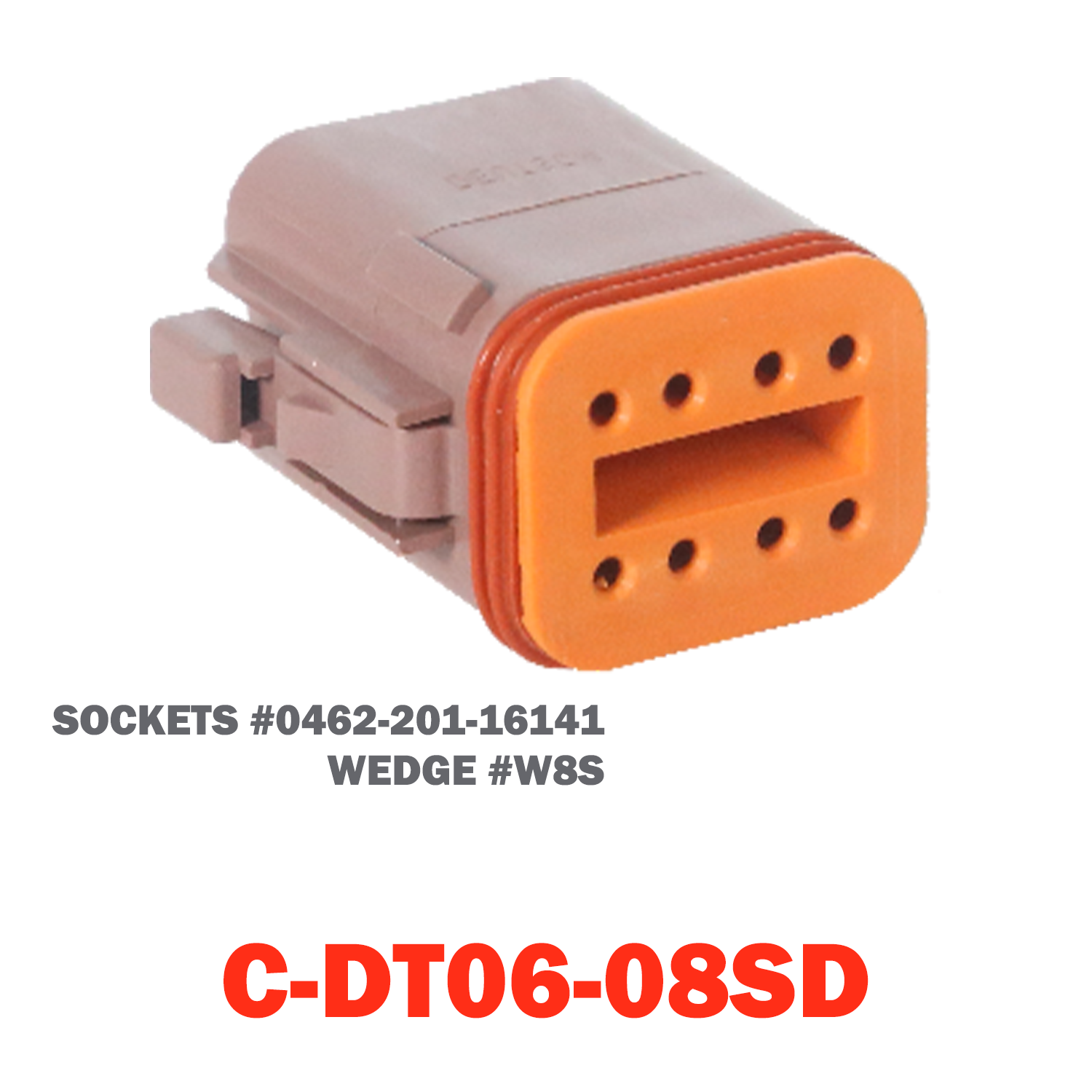 08 Pin Deutsch Plug | C-DT06-08SD