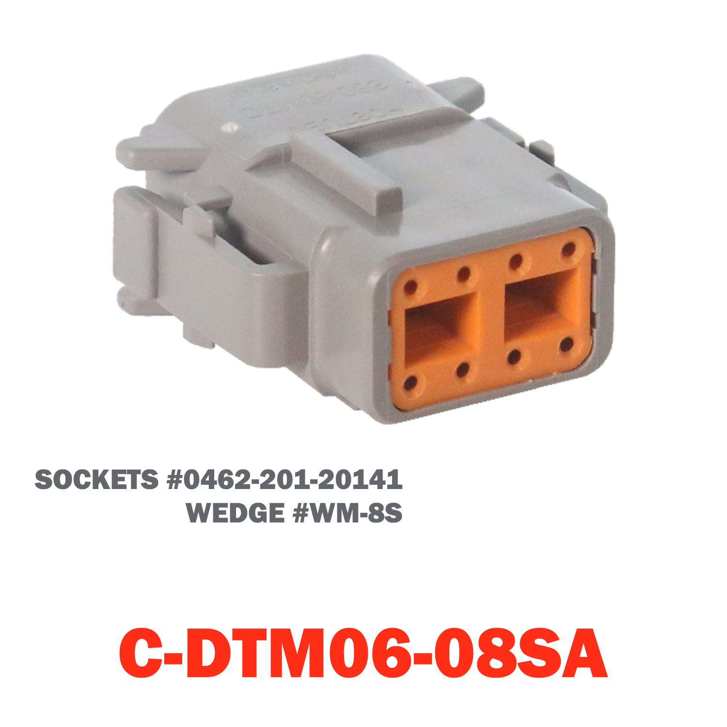 C-DTM06-08SA   08 Pin Mini Deutsch Plug