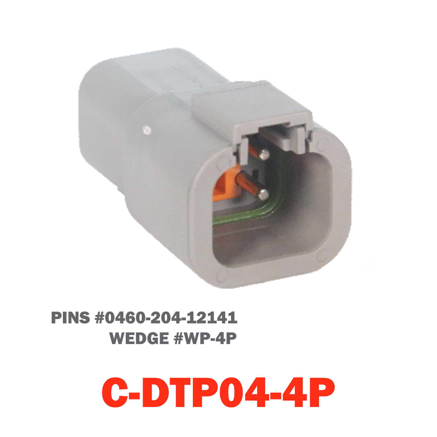 04-A Pin Deutsch Receptacle | C-DTP04-04P