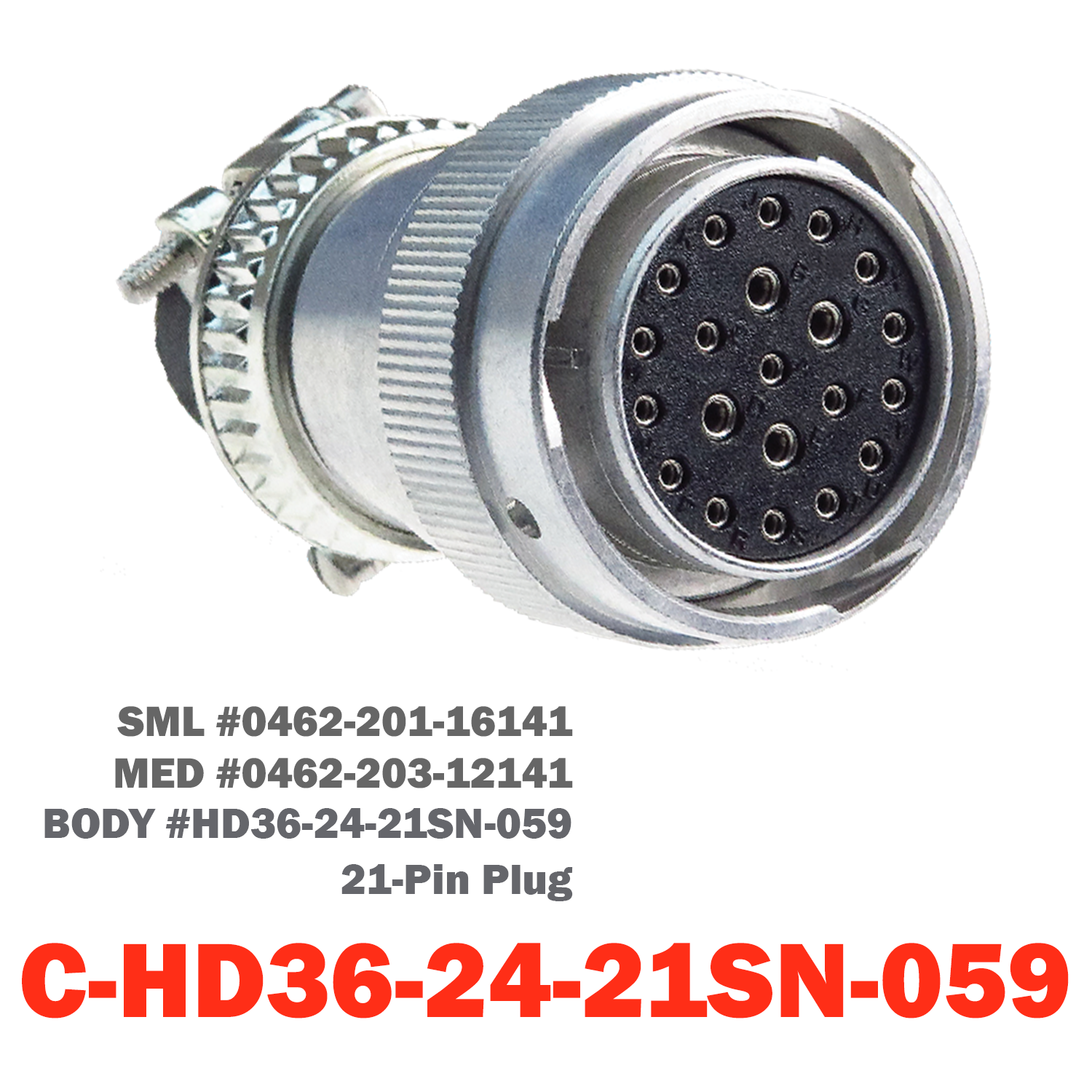 21 Pin Deutsch Receptacle | C-HD36-24-21SN-059