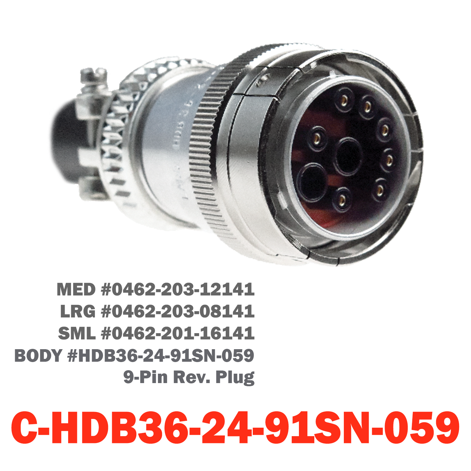 09 Pin Deutsch Plug (ISO) | C-HDB36-24-91SN-059/072