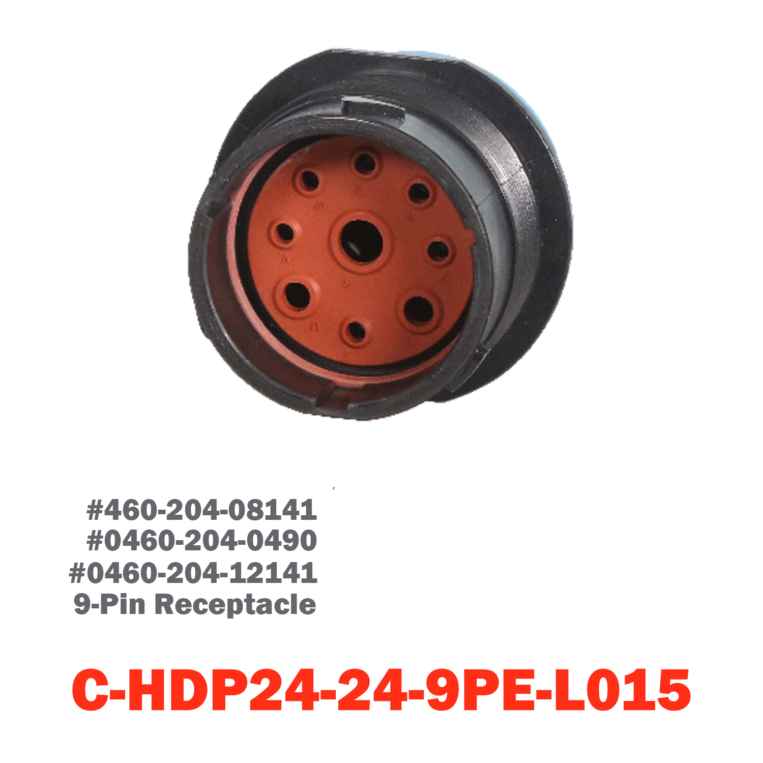 09 Pin Receptacle | C-HDP24-24-9PE-L015