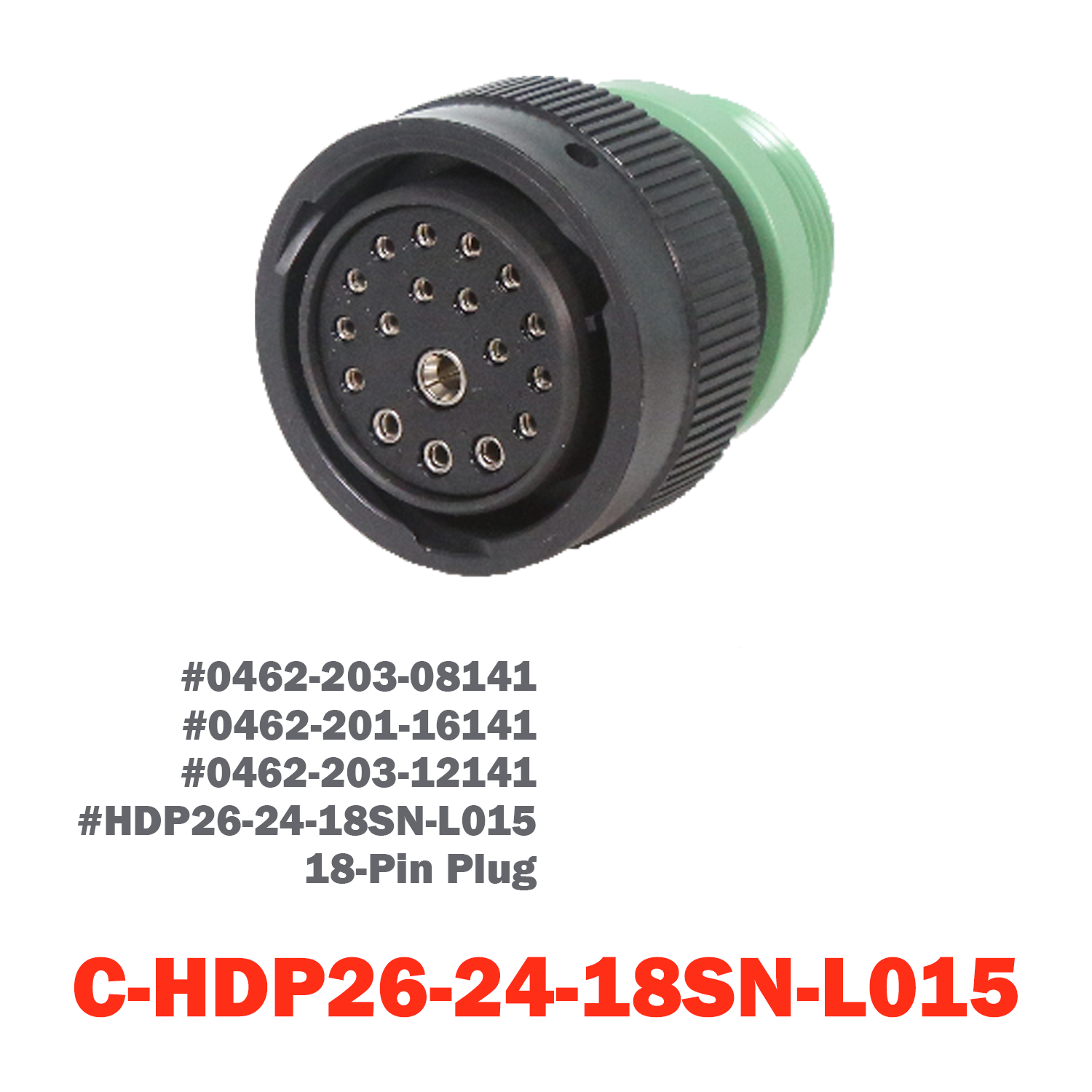 18 Pin Deutsch Plug | C-HDP26-24-18SN-L015
