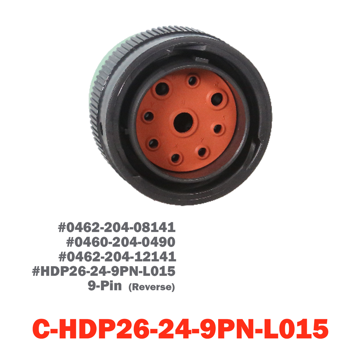 09 Pin Plug (Reverse) | C-HDP26-24-9PN-L015