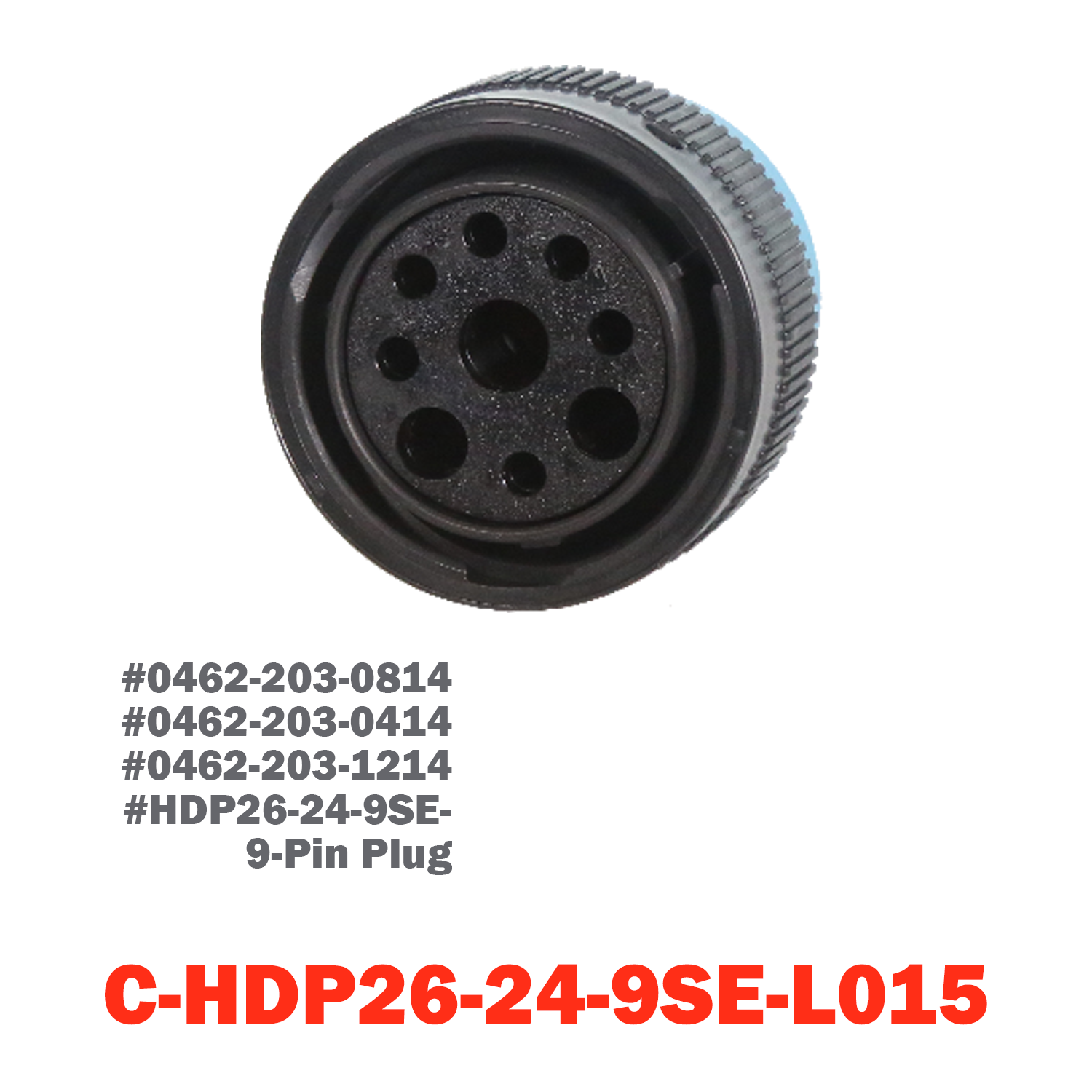 09 Pin Plug | C-HDP26-24-9SE-L015