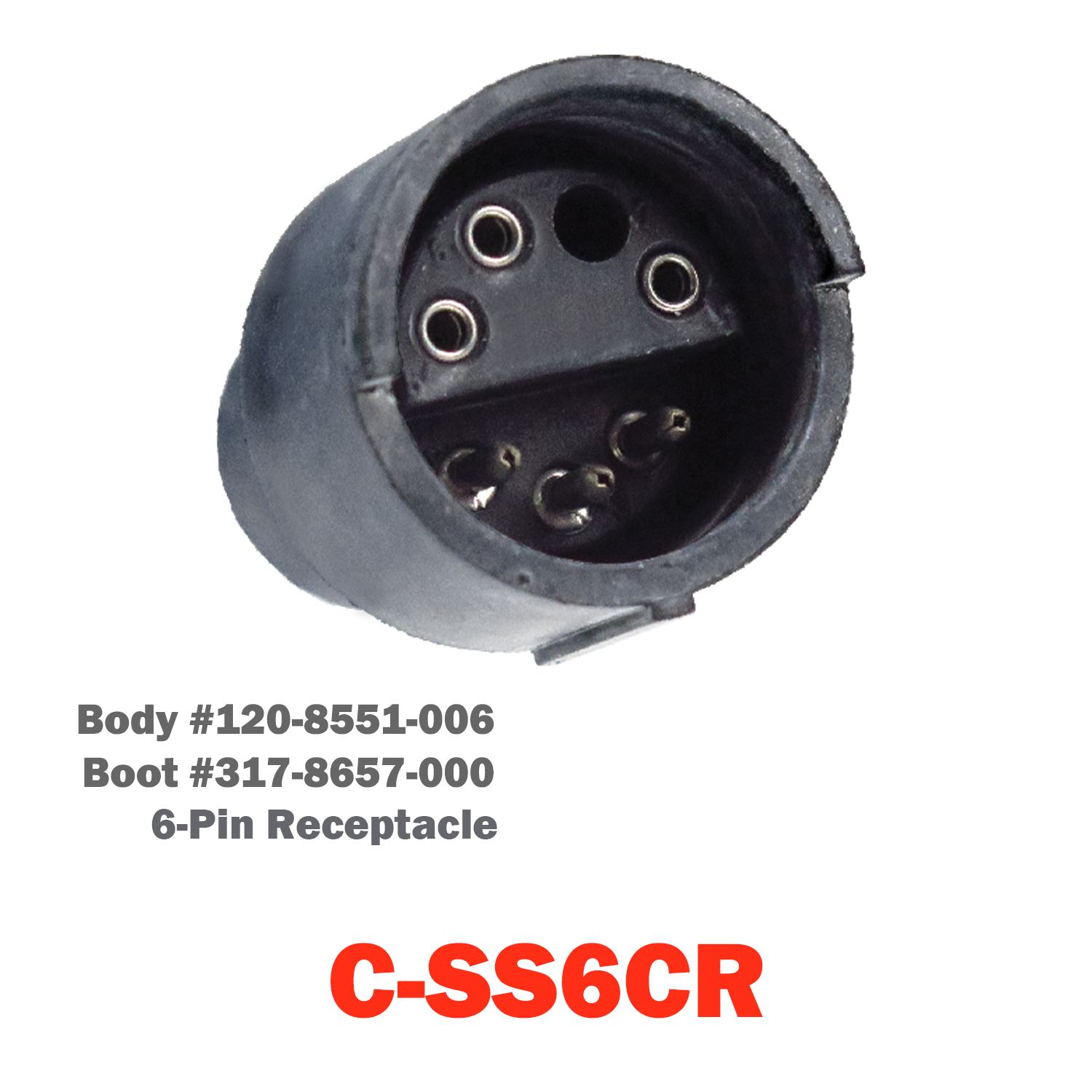 06 Pin Cannon Receptacle | C-SS6CR