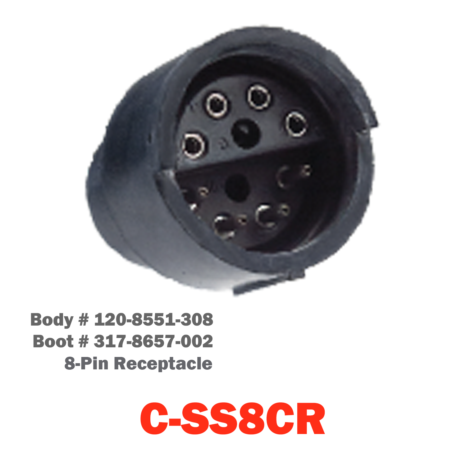08 Pin Cannon Receptacle | C-SS8CR