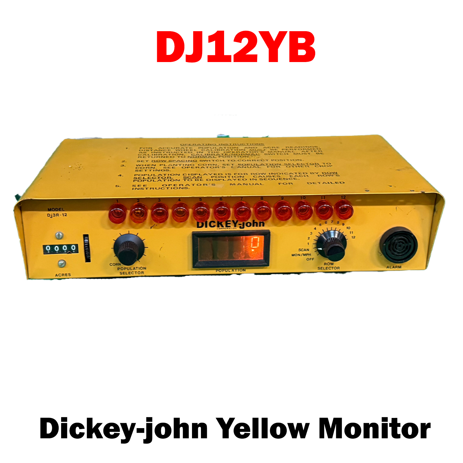 Dickey-john 12 Row Population Yellow Box