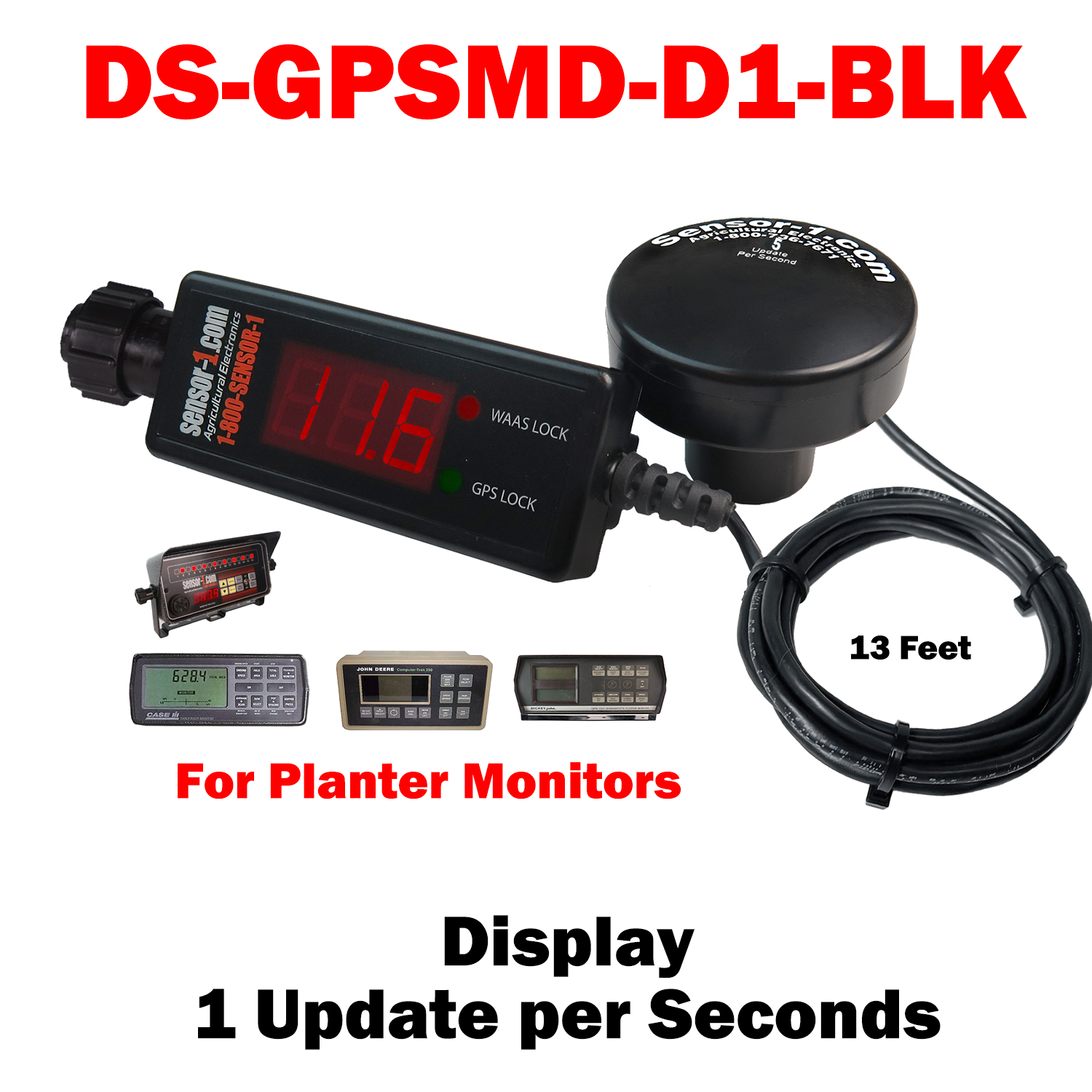 DS-GPSMD-D1-BLK | Sensor-1 1HZ GPS Display