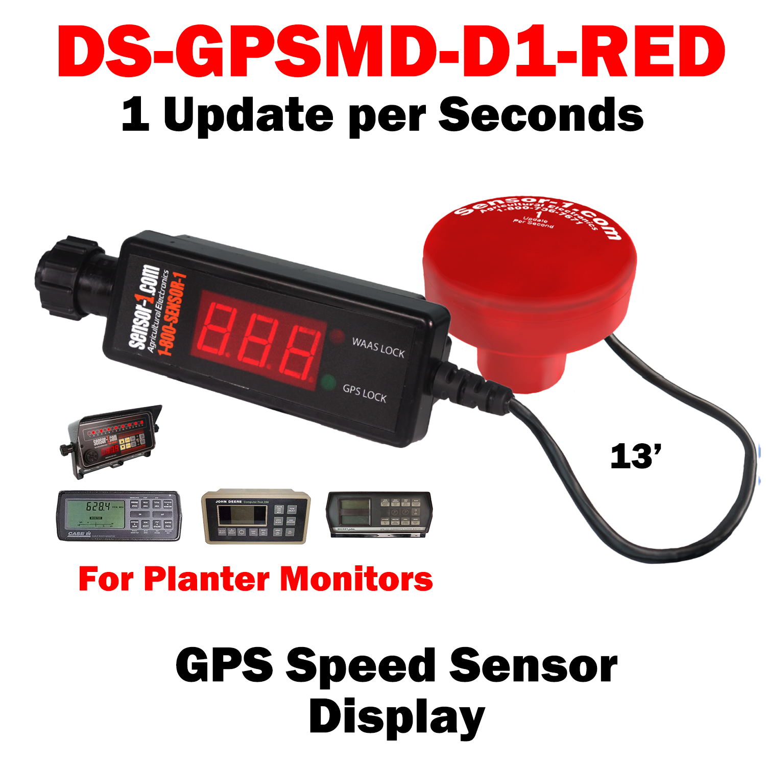 DS-GPSMD-D1-RED | Sensor-1  GPS Display Speed Sensors.